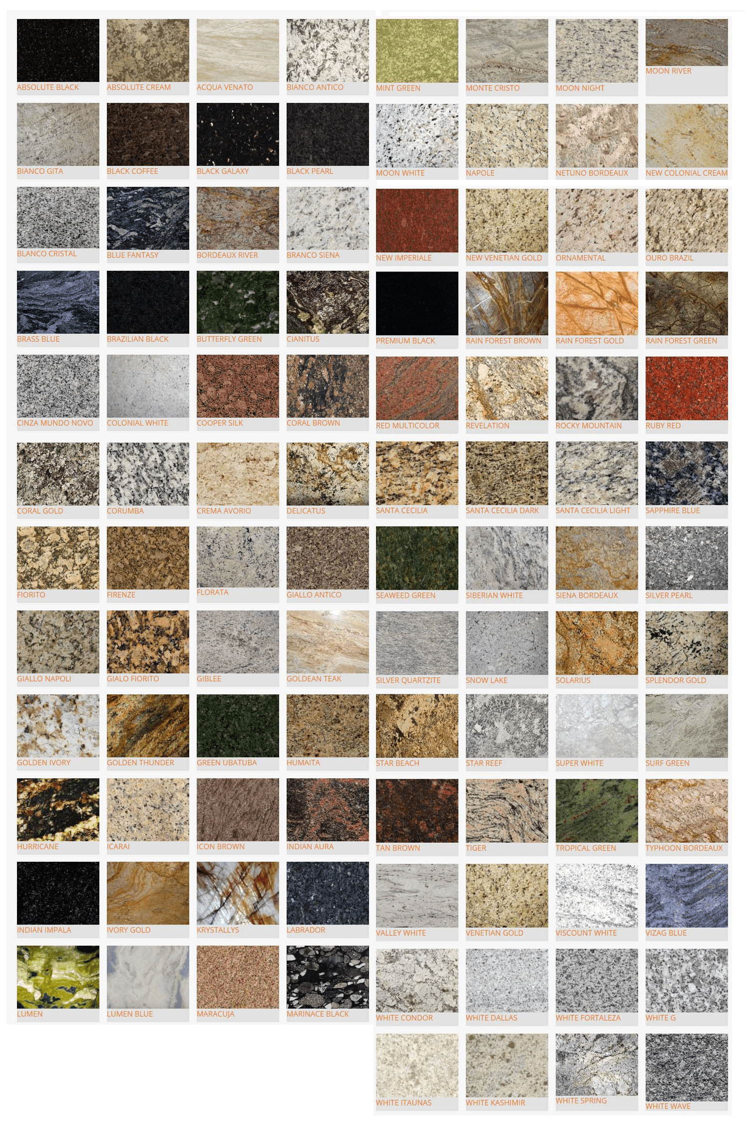 marble and granites